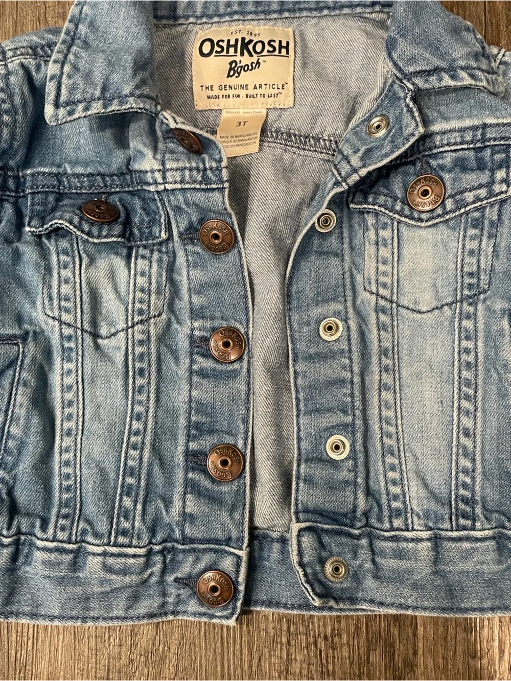 OshKosh B'gosh Light Blue Girl’s Denim Jacket 3T